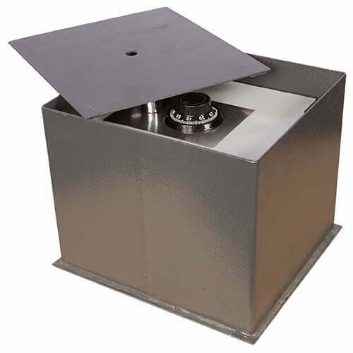 Hollon B1500 Floor Safe, B-Rated, Group 2 Dial Lock, 1/2″ Steel Door, 79 lbs