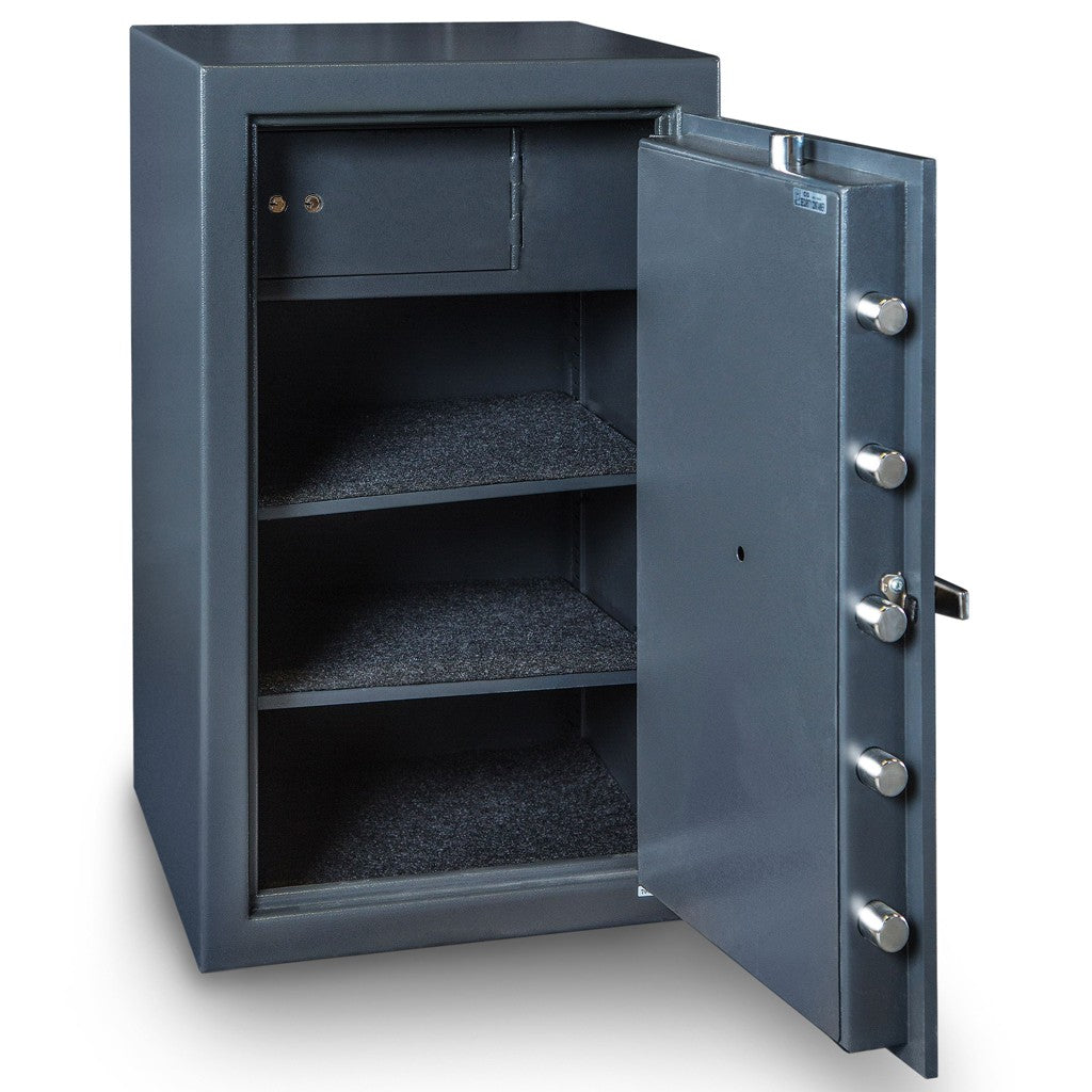 Hollon B3220EILK B‑Rated Cash Box, S&G Electronic Lock, 200 lbs, Gray