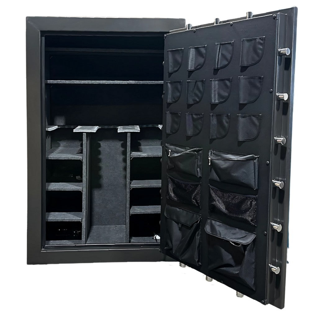 Hollon DOM‑45E Dominion Gun Safe 45 Gun Electronic Lock 90 Min Fire Gray 1050 lb