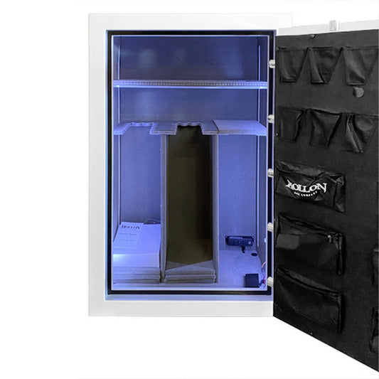 Hollon RG‑39E Republic Gun Safe 39 Gun Electronic Lock 120 Min Fire White 925 lb