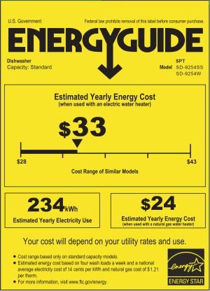 SPT SD-9254SS 18" Built-In Stainless Steel Dishwasher with Heated Drying – ENERGY STAR Rated