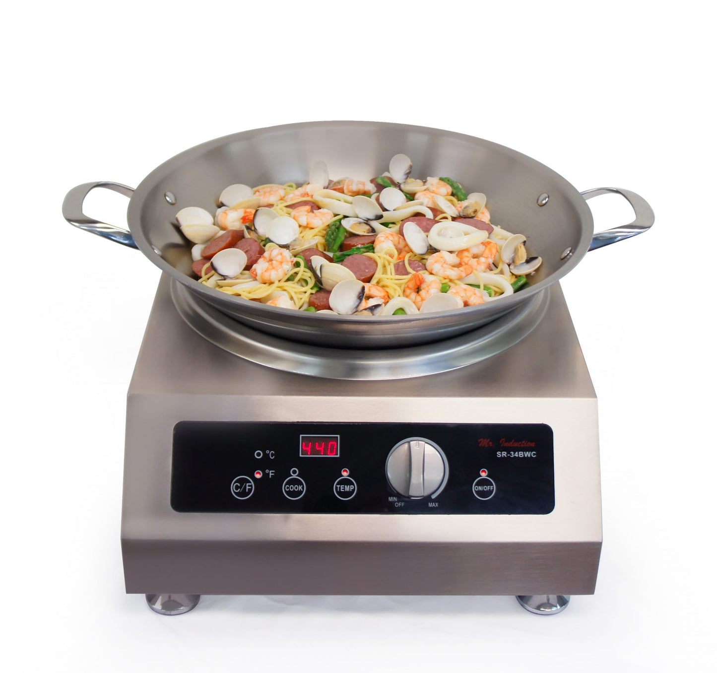 Sunpentown SR-34BWC Mr. Induction® 3400W Countertop Wok Cooktop with SmartScan