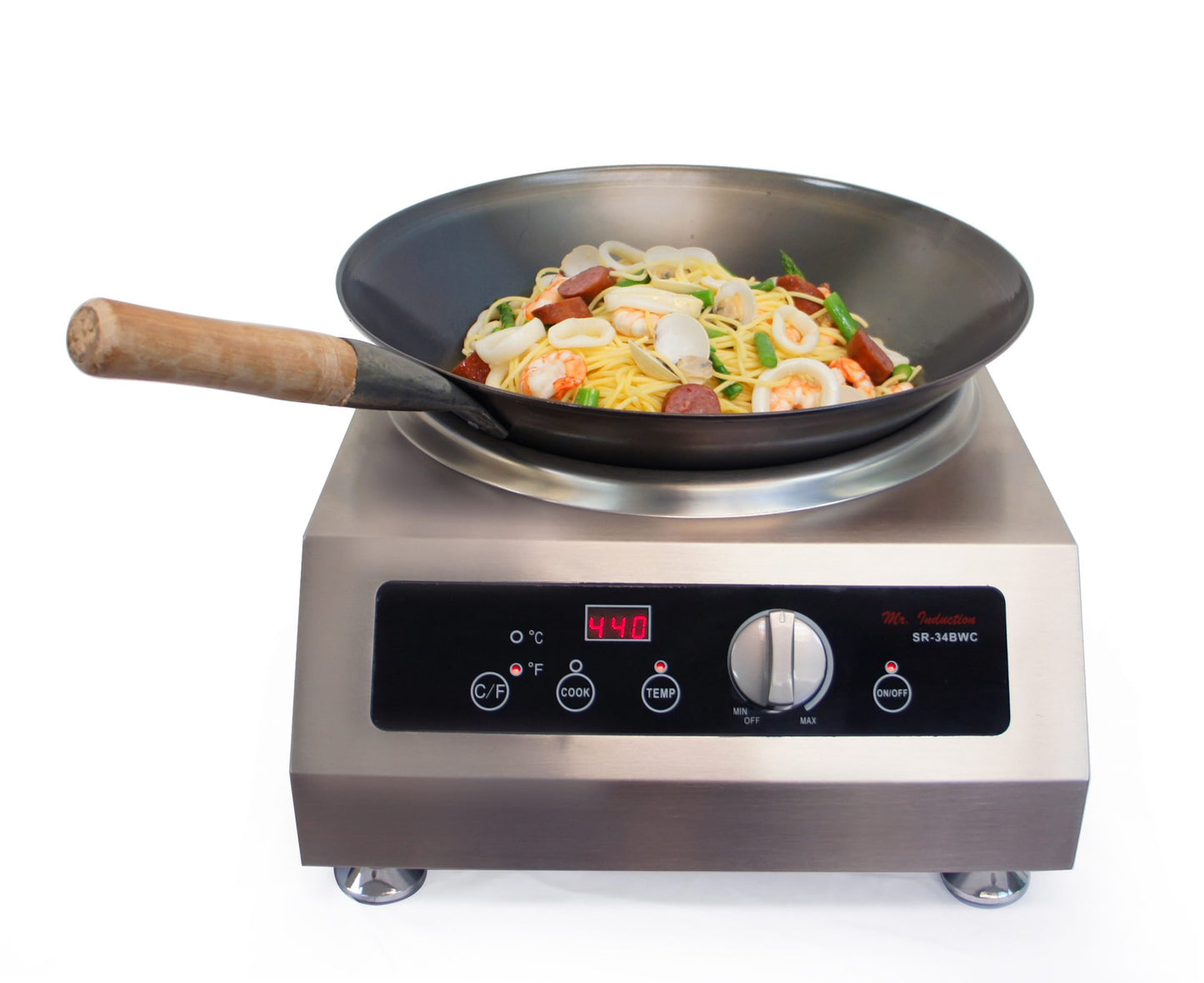 Sunpentown SR-34BWC Mr. Induction® 3400W Countertop Wok Cooktop with SmartScan