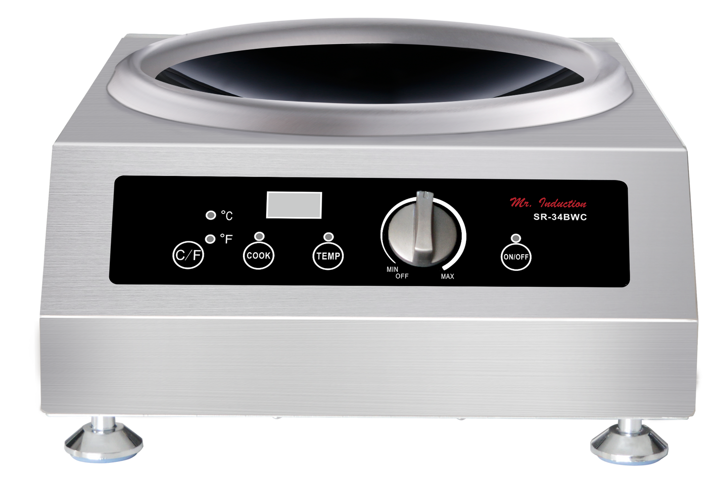Sunpentown SR-34BWC Mr. Induction® 3400W Countertop Wok Cooktop with SmartScan