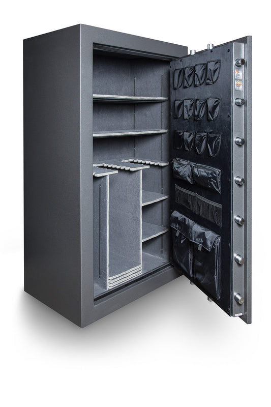 Hollon BHS‑45E Black Hawk Gun Safe 45 Gun Electronic Lock 90 Min Fire Gray 1050 lb