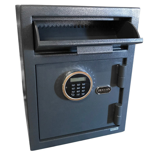 Hollon DP450LK Drop Slot Safe Electronic Lock Deposit Safe Steel Gray