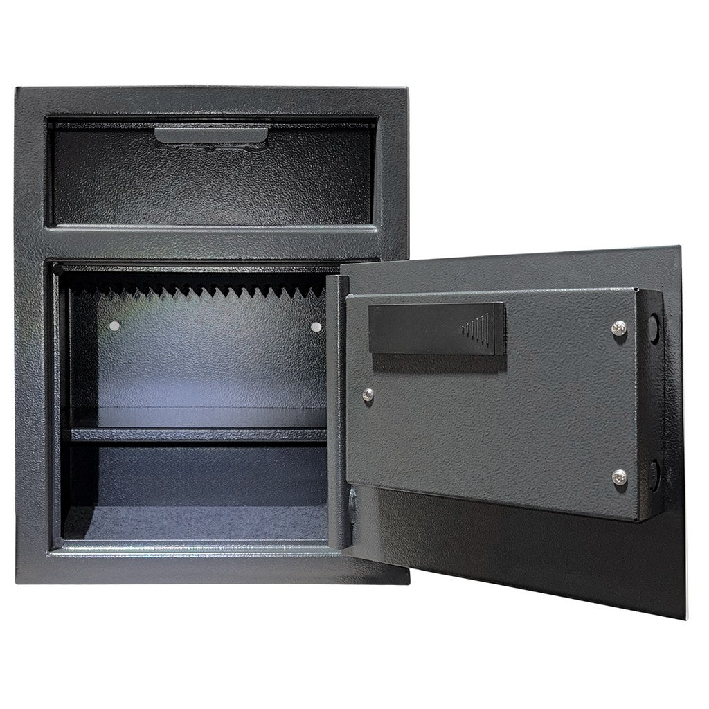 Hollon DP450LK Drop Slot Safe Electronic Lock Deposit Safe Steel Gray