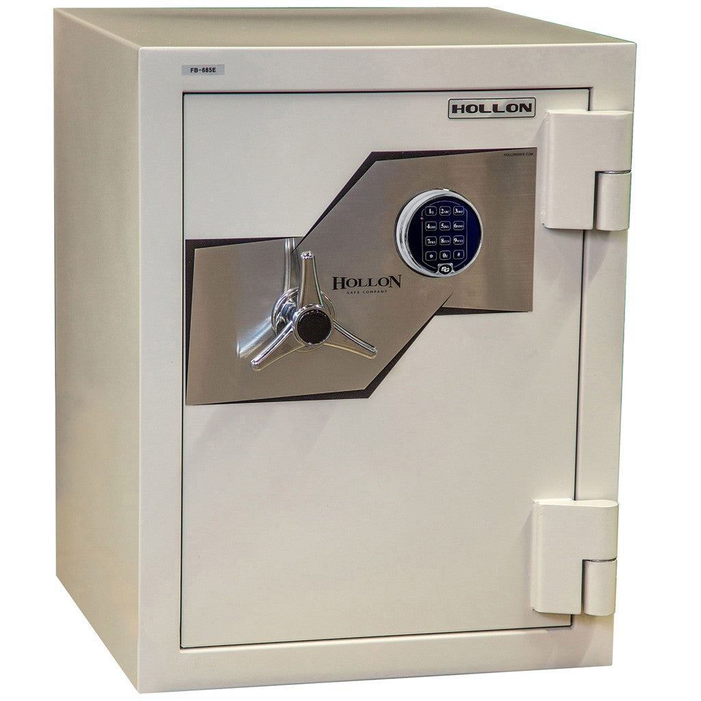 Hollon FB-685E Safe, 2-Hr Fireproof, Burglary Rated, Electronic Lock, Gray-White