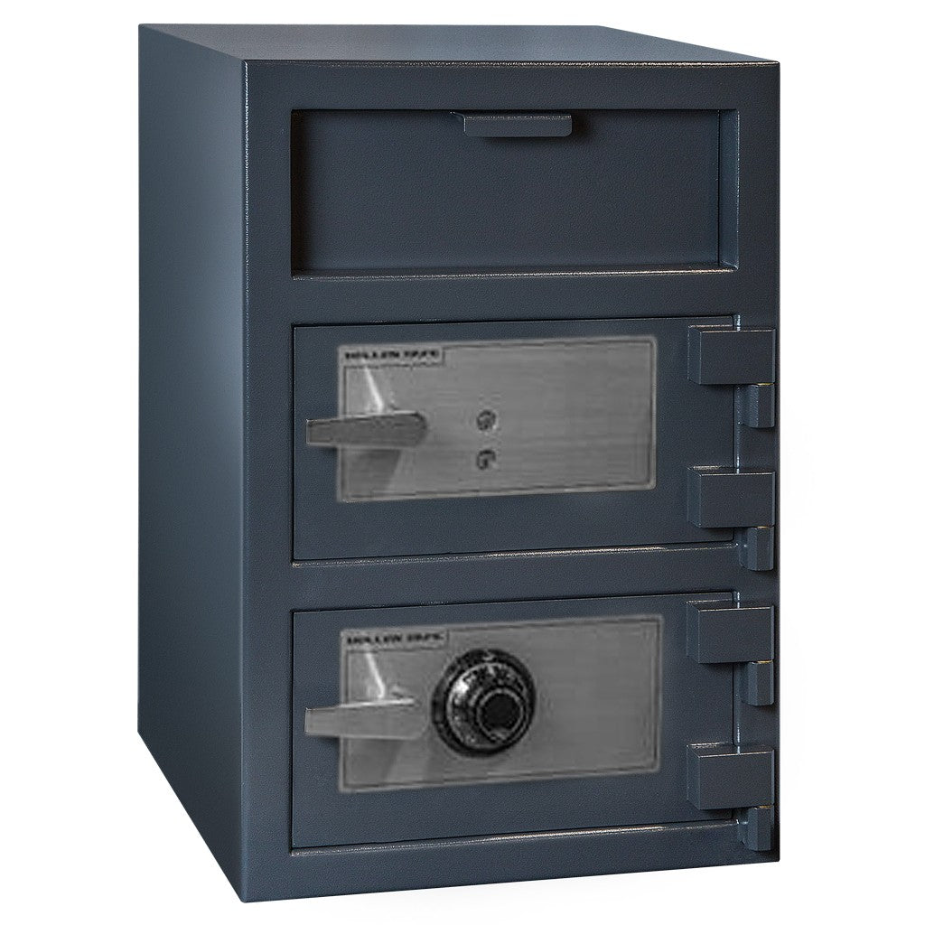 Hollon FDD-3020CK Double Door Depository Safe, B-Rated, Dual Key + Dial Lock, 200 lbs