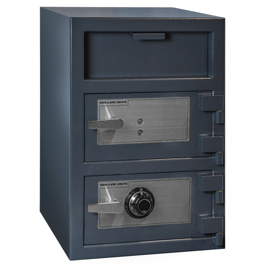Hollon FDD-3020CK Double Door Depository Safe, B-Rated, Dual Key + Dial Lock, 200 lbs