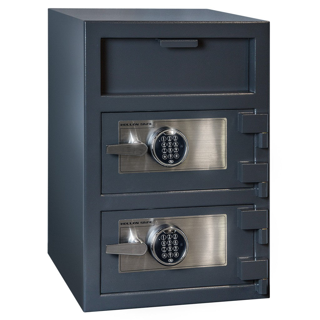 Hollon FDD-3020EE Double Door Drop Safe, B-Rated, Electronic Lock, 200 lbs