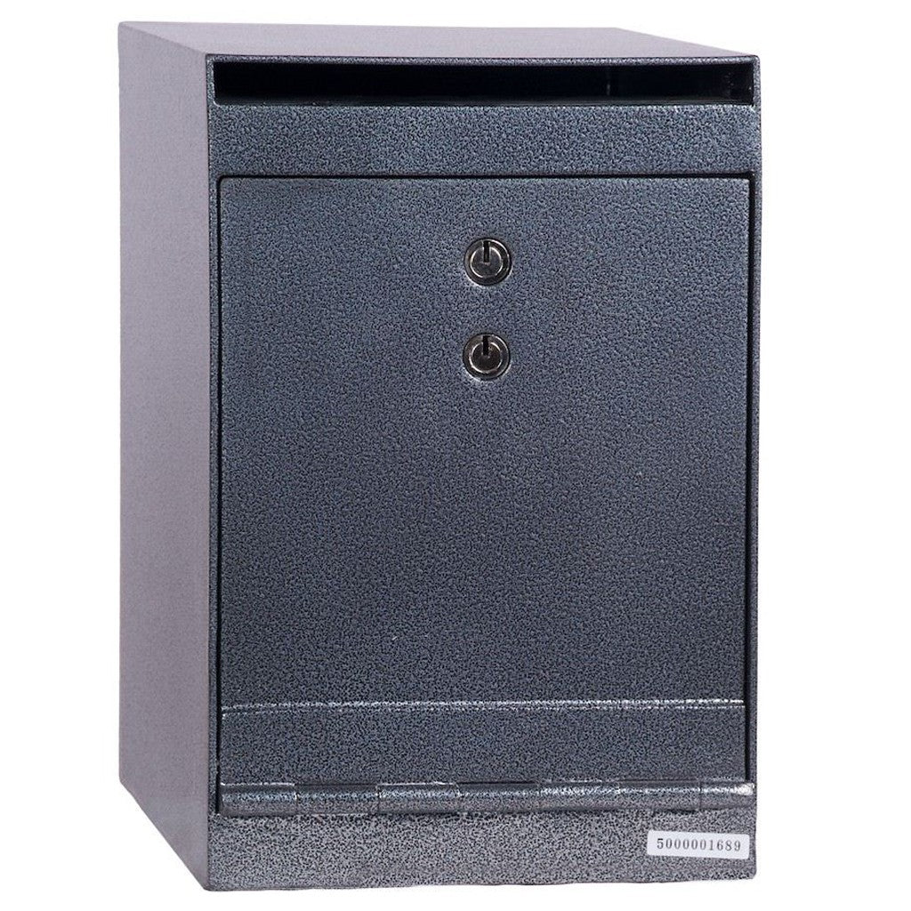 Hollon HDS-03K Drop Safe, B-Rated, 1/2″ Steel Door, 3 Keys, 31 lbs, Bolt-Down