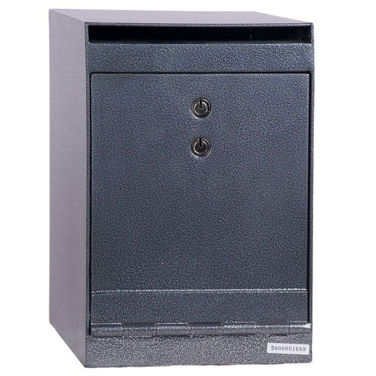Hollon HDS-03K Drop Safe, B-Rated, 1/2″ Steel Door, 3 Keys, 31 lbs, Bolt-Down