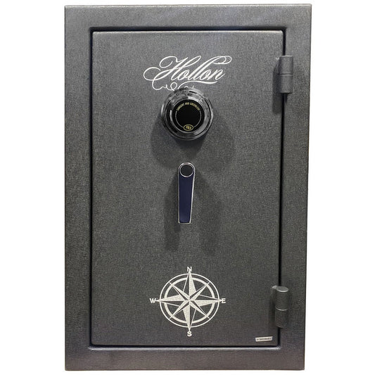 Hollon Hunter Series HGS-8C Pistol Safe, 45 Min Fire, Dial Lock, Black Steel