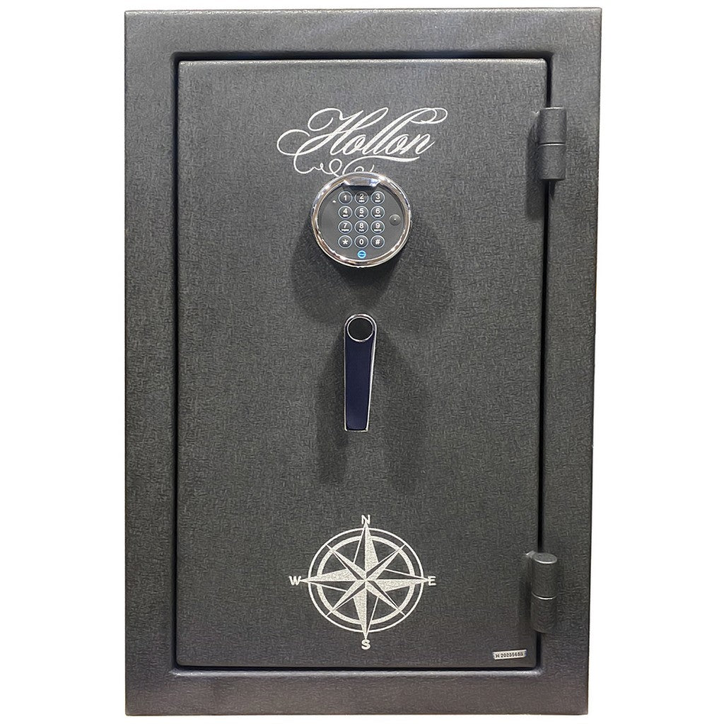 Hollon Hunter Series HGS-8E Pistol Safe, 45 Min Fire, Electronic Lock, Black