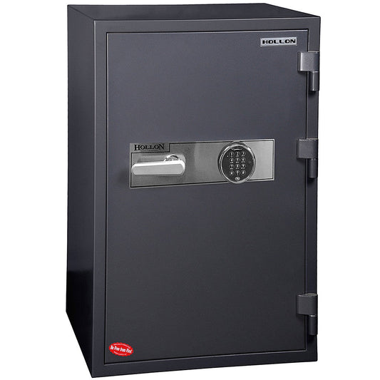 Hollon HS‑1000E 2‑Hour Fireproof Office Safe, Electronic Lock, 440 lbs, Gray