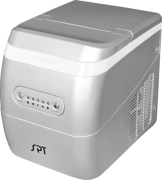 Sunpentown IM-123S Portable Ice Maker – Silver | 26 lbs/Day | 3 Ice Sizes
