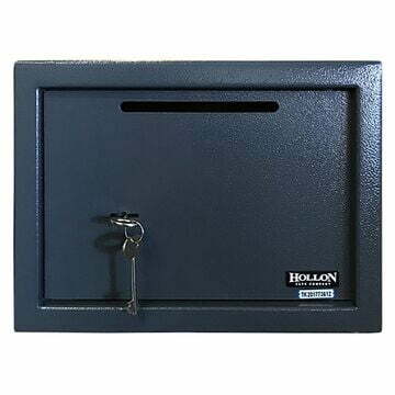 Hollon KS25P Drop Slot Safe – Key Lock, Solid Steel, Envelope Slot, Compact Design