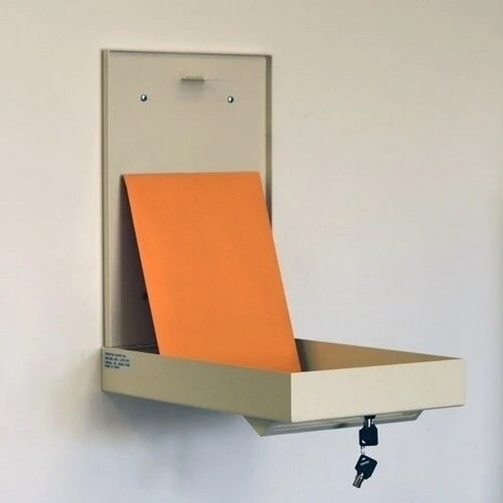Protex LPD-161 Drop Box, Tubular Lock, Wall Mount, Legal Slot, Slim, Beige