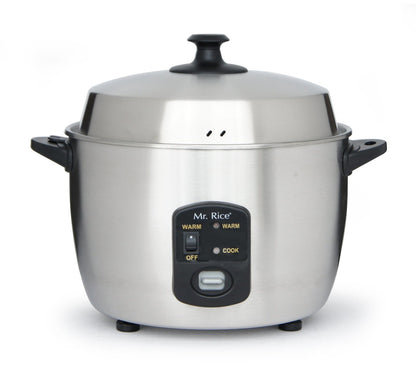 Sunpentown SC-889 10-Cup Stainless Steel Rice Cooker & Steamer with Warm Function