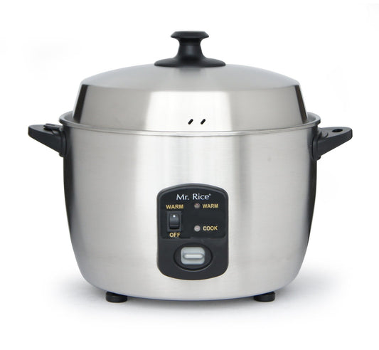 Sunpentown SC-889 10-Cup Stainless Steel Rice Cooker & Steamer with Warm Function