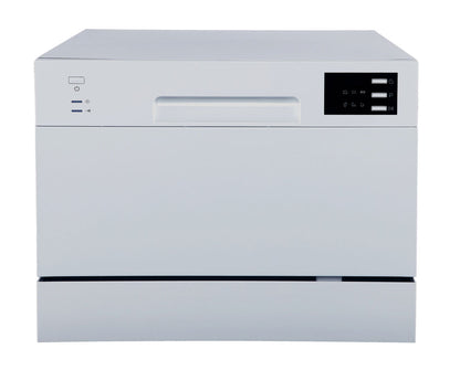 Sunpentown SD-2225DS Countertop Dishwasher with Delay Start & LED – Silver