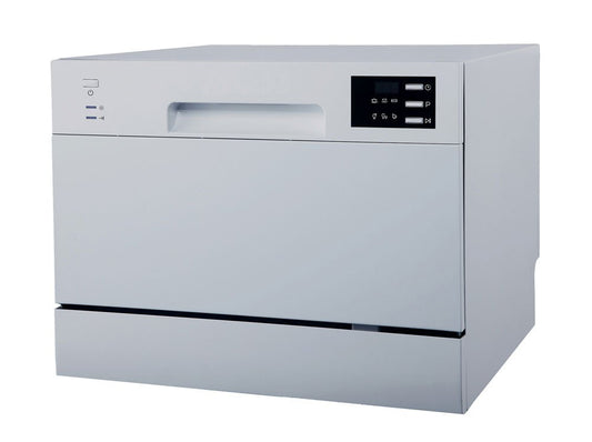 Sunpentown SD-2225DS Countertop Dishwasher with Delay Start & LED – Silver