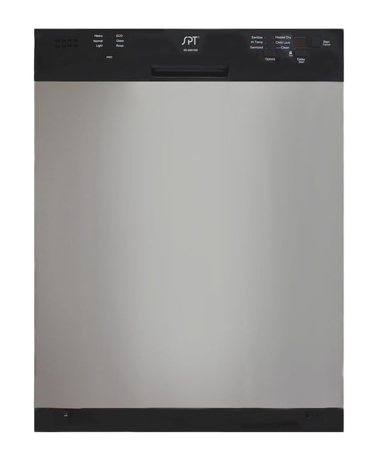 Sunpentown SD-6501SS 24" Built-In Stainless Steel Dishwasher with Heated Drying