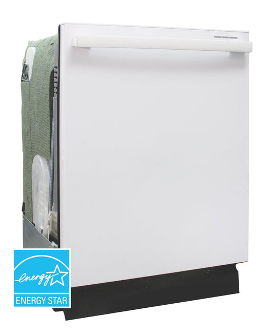 Sunpentown SD-6502W 24" Built-In Dishwasher with Smart Wash System – White