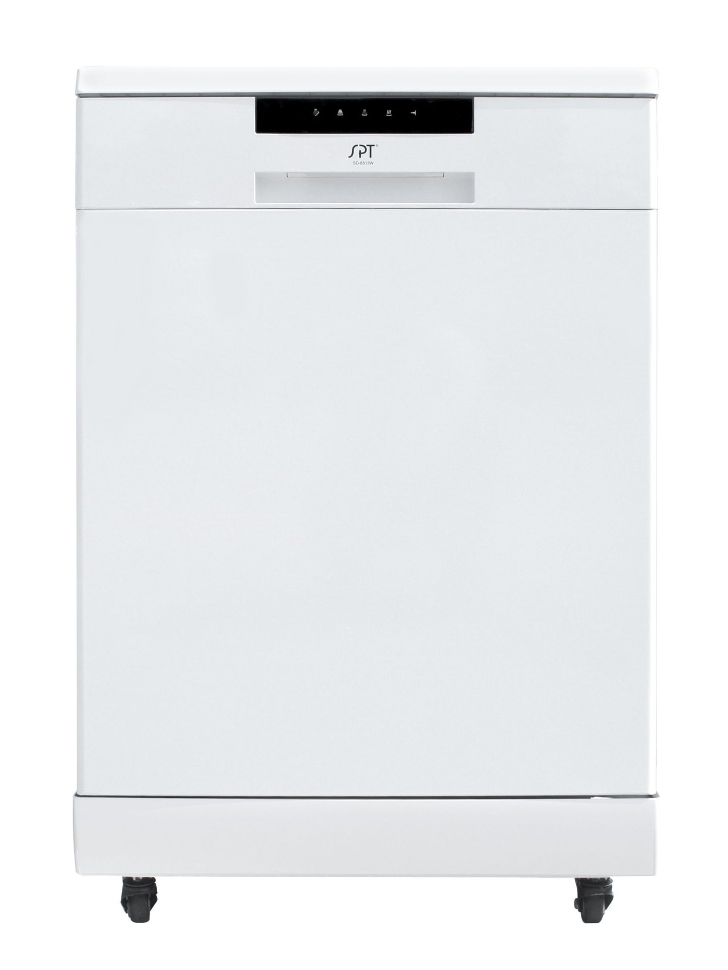 Sunpentown SD-6513W 24" Portable Stainless Steel Dishwasher – White