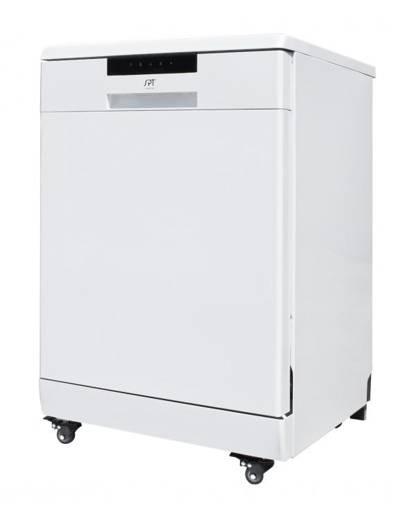 Sunpentown SD-6513W 24" Portable Stainless Steel Dishwasher – White