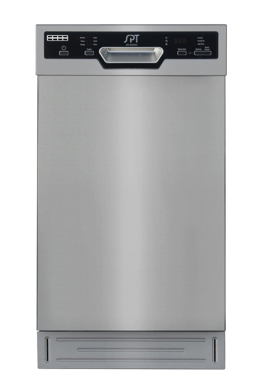 SPT SD-9254SS 18" Built-In Stainless Steel Dishwasher with Heated Drying – ENERGY STAR Rated