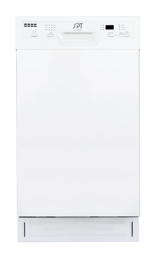 Sunpentown SD-9254W 18″ Built-In Dishwasher with Heated Drying – White