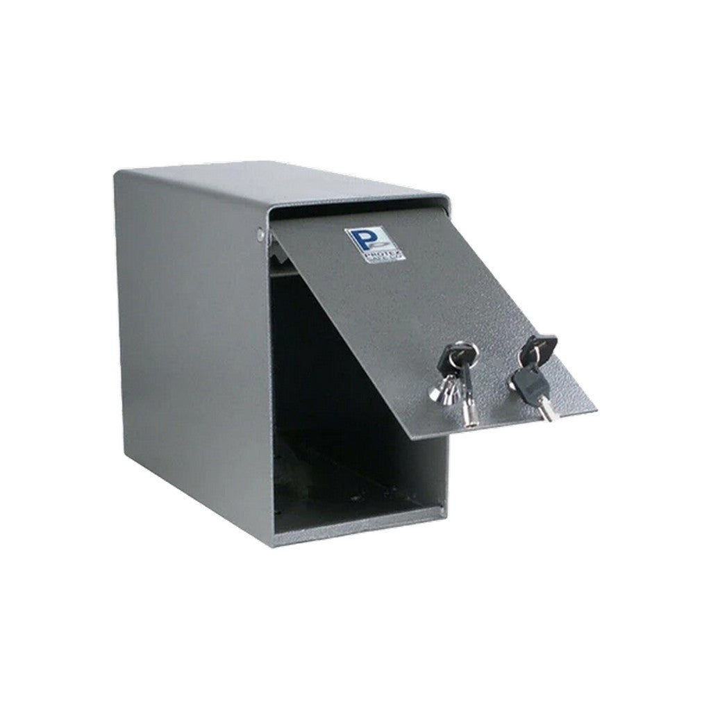 Protex SDB-106 Drop Safe, Dual Tubular Locks, Anti-Fish, Compact, Grey