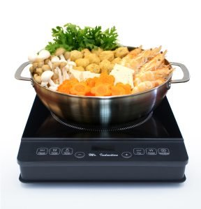 Sunpentown SR-1886-42B | Mr. Induction® 1800W Induction Cooktop + Stainless Steel Pot
