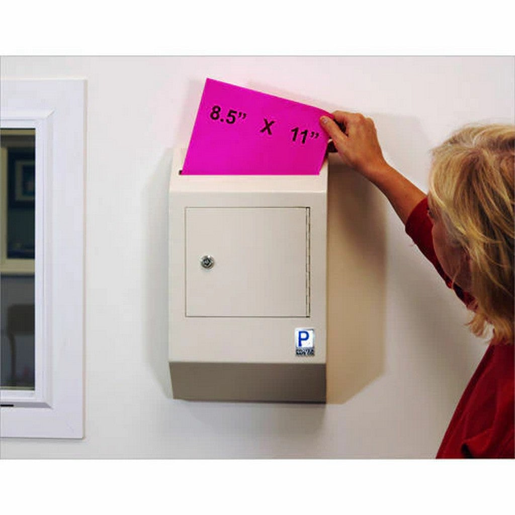 Protex WDB-110 Drop Box, Tubular Lock, Wall Mount, Anti-Fish, Legal Slot