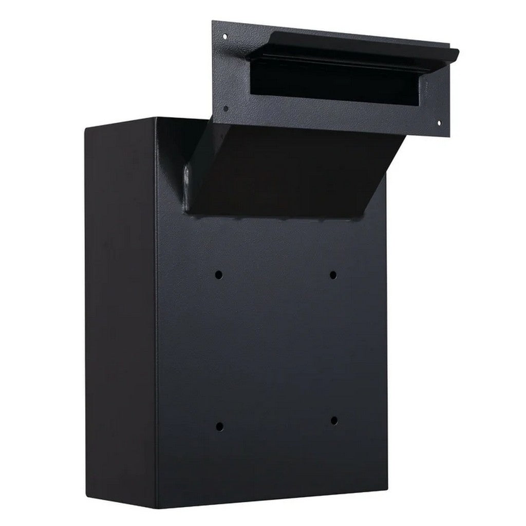 Protex WDC-160-Black Drop Box, Tubular Lock, Adjustable Chute, Wall Mount