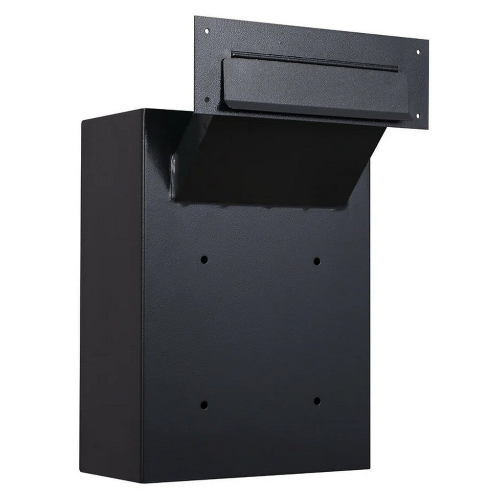 Protex WDC-160-Black Drop Box, Tubular Lock, Adjustable Chute, Wall Mount