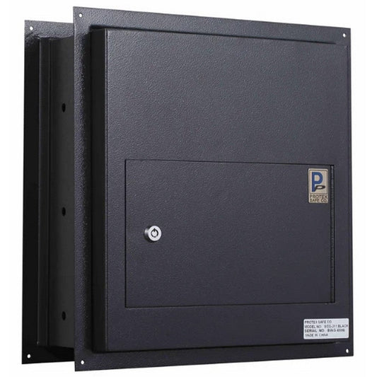 Protex WDS-311-Black Through-Wall Drop Box – Tubular Lock & Anti-Fish Baffle