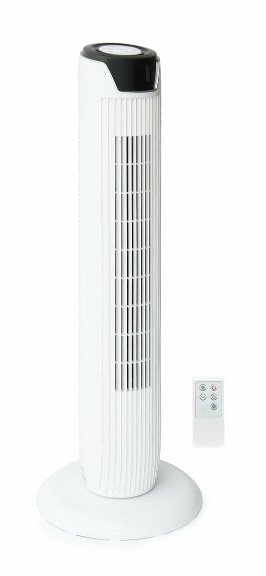 Sunpentown SF-1536W Slim Tower Fan – 3 Speeds, LED Display, 60° Oscillation