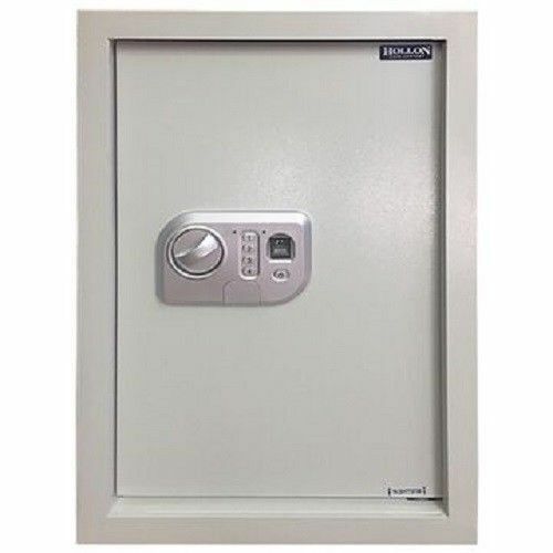 Hollon WS-BIO-1 Wall Safe – Biometric Fingerprint Lock & Keypad Access