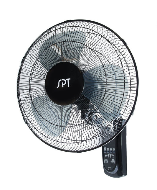 Sunpentown SF-16W90 16" Wall Mounted Fan with Remote, Timer & Oscillation