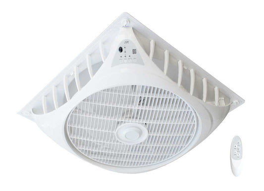 Sunpentown SF-1691C 16" Drop Ceiling Fan with Remote, 9-Speed DC Motor, ETL Certified